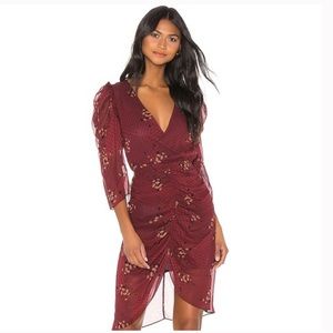 Intermix Hofmann Copenhagen | Lea Dress in Mahogany Print sz 34 EU or US SZ 4